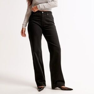 Abercrombie & Fitch Curve Love 90s Straight Black Jeans extra tall